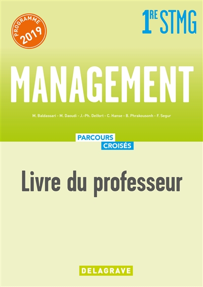 Management 1re STMG : programme 2019 : livre du professeur