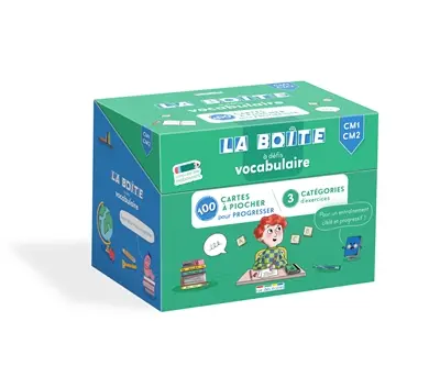 La boîte à défis vocabulaire, CM1, CM2 : 100 cartes à piocher pour progresser !