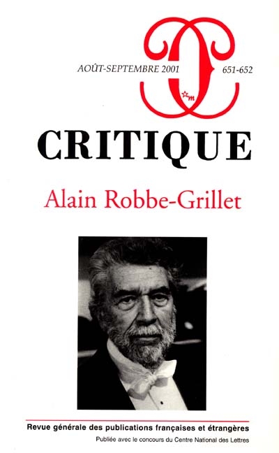 Critique, n° 651. Alain Robbe-Grillet