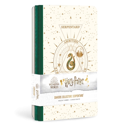 harry potter wizarding world : cahiers collectors serpentard : pack de 3 cahiers
