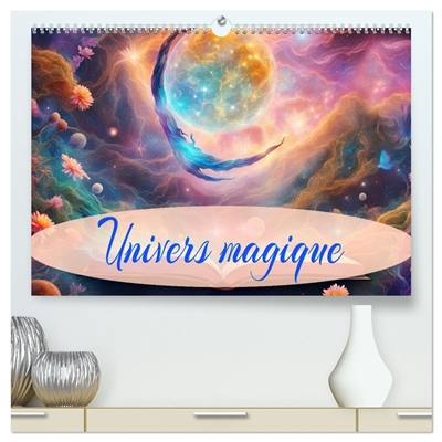 Univers magique (Calendrier mural 2026 DIN A2 vertical) calendrier de bureau : Découvrir la magie de l'univers avec des livres.