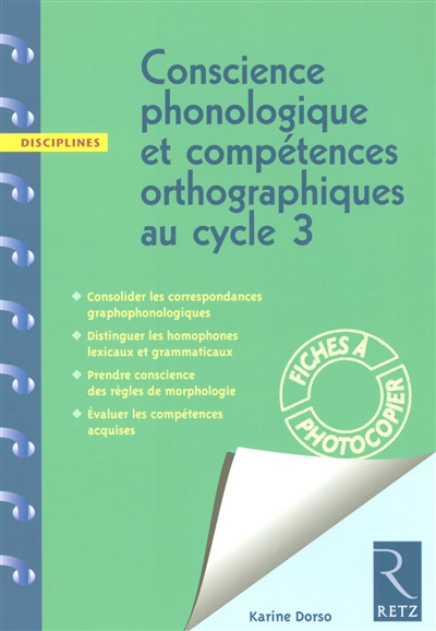 Conscience phonologique et compétences orthographiques au cycle 3