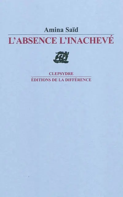 L'absence, l'inachevé : poèmes