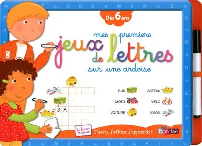 Mes premiers jeux de lettres : j'écris, j'efface, j'apprends !