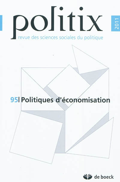 Politix, n° 95. Politiques d'économisation