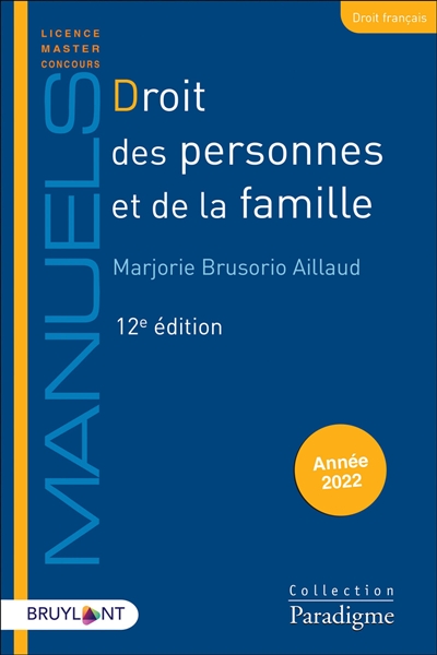 Droit des personnes et de la famille : année 2022