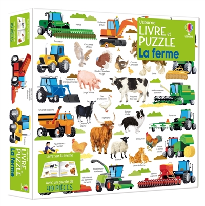 La ferme : Coffret livre et puzzle