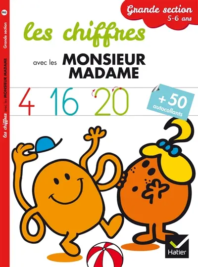 Les chiffres avec les Monsieur Madame : grande section, 5-6 ans