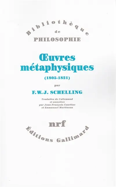 Oeuvres métaphysiques : 1805-1821