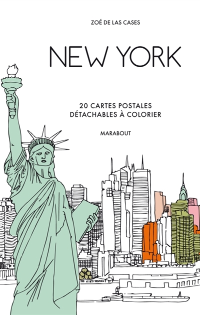 New York secret : 20 cartes postales détachables à colorier