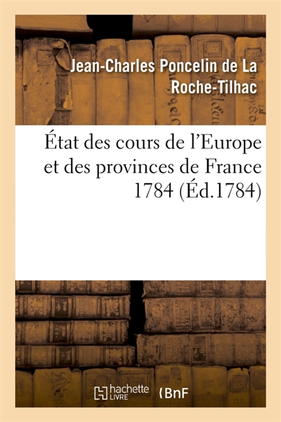 Etat des cours de l'Europe et des provinces de France pour l'année 1784