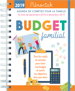 Budget familial 2018-2019 : agenda de comptes pour la famille : 16 mois, de septembre 2018 à décembre 2019