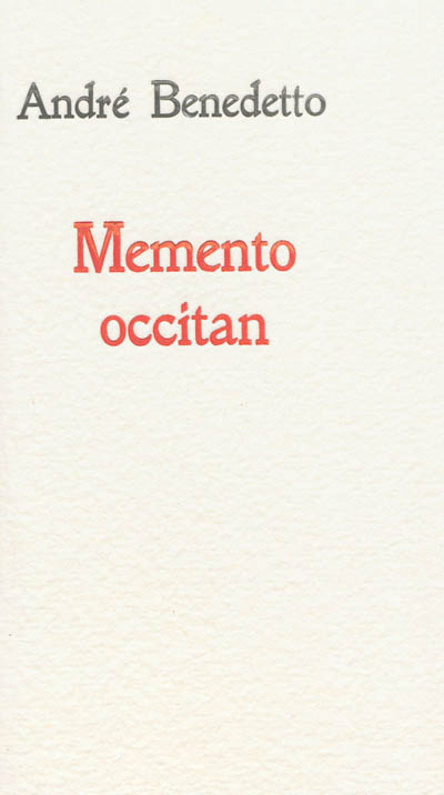 Memento occitan. Marseille & Méditerranée