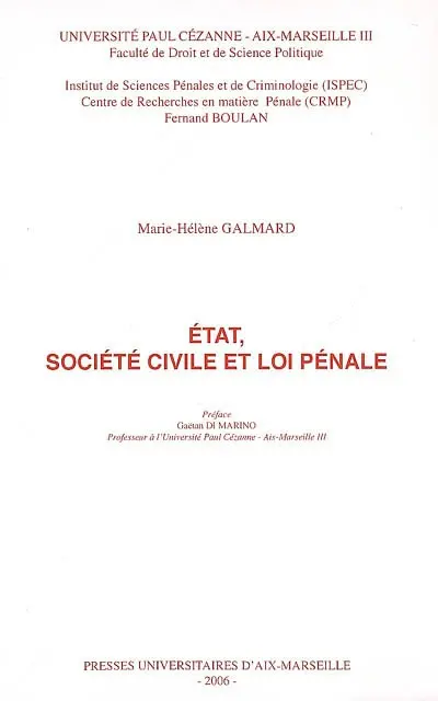 Etat, société civile et loi pénale