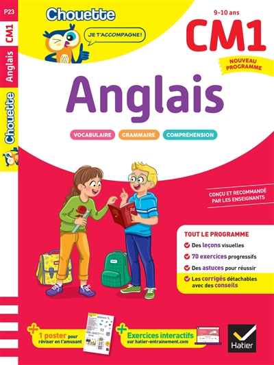 Anglais CM1, 9-10 ans : leçons et exercices corrigés : cahier de soutien, nouveau programme