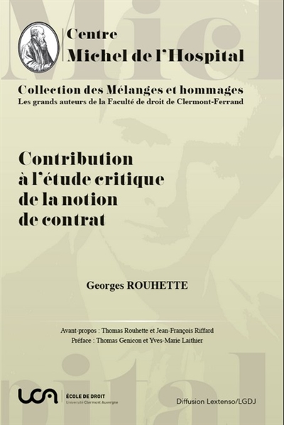 Contribution à l'étude critique de la notion de contrat