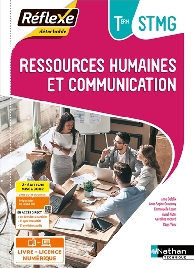 Ressources humaines et communication terminale STMG : livre + licence élève