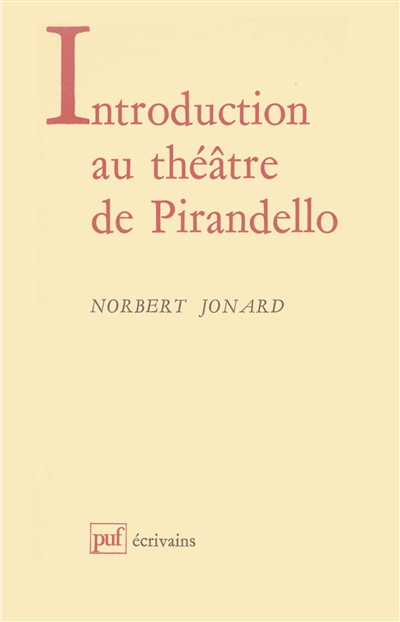 Introduction au théâtre de Luigi Pirandello