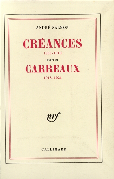 Créances 1905-1921