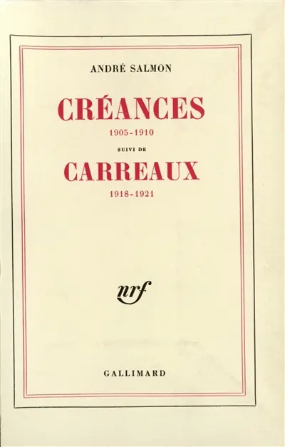 Créances 1905-1921