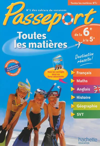 Passeport toutes les matières, de la 6e à la 5e