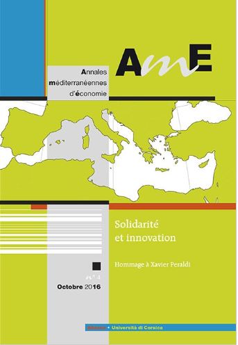 Annales méditerranéennes d'économie, n° 4. Solidarité et innovation