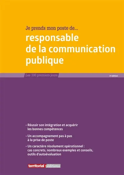 Je prends mon poste de... responsable de la communication publique