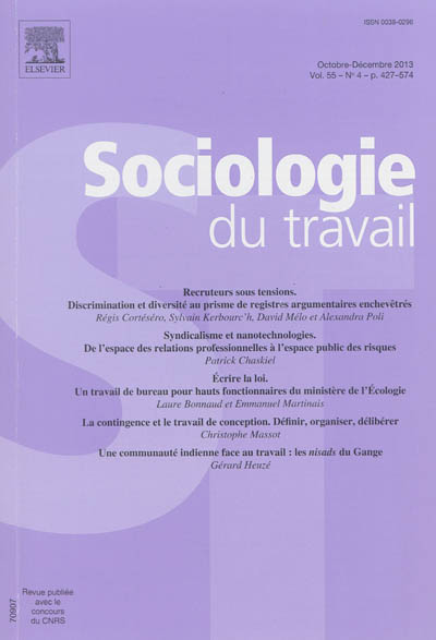 Sociologie du travail, n° 4