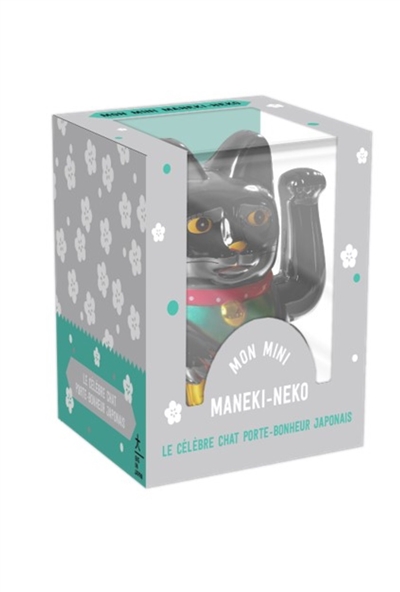 Mini lucky cat noir : coffret