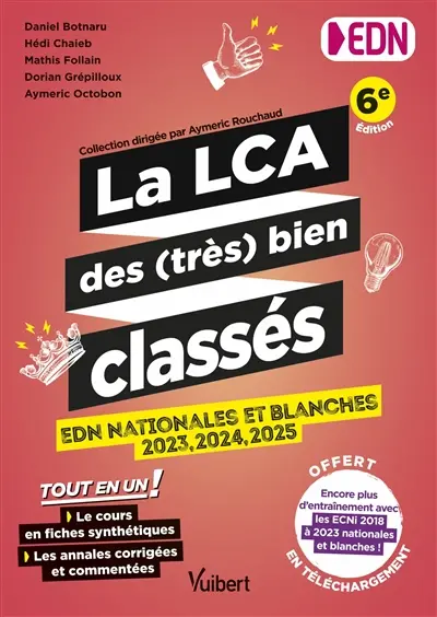 La LCA des (très) bien classés : EDN nationales et blanches 2023, 2024, 2025 : tout en un !