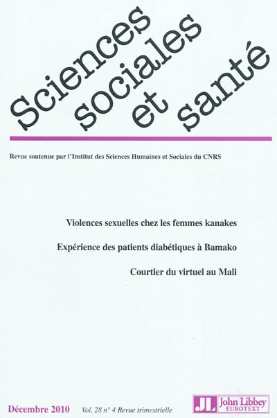 Sciences sociales et santé, n° 4 (2010)