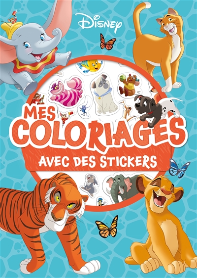 Disney : mes coloriages avec des stickers