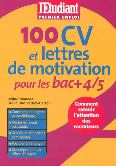 100 CV et lettres de motivation pour les bac + 4-5
