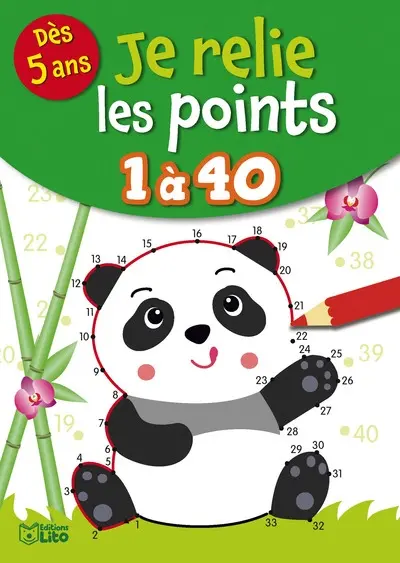 Je relie les points 1 à 40 : dès 5 ans