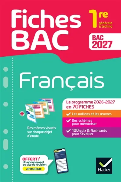 Français, 1re générale & techno : bac 2027