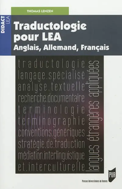 Traductologie en LEA : anglais, allemand, français