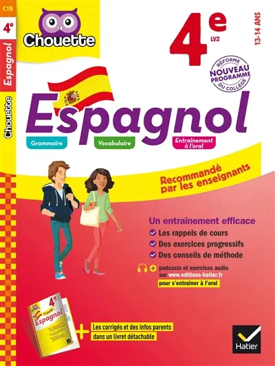 Espagnol 4e LV2, 13-14 ans : nouveau programme