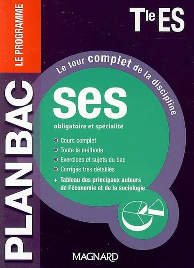 SES obligatoire et spécialité terminale ES : le programme