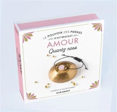 Amour : quartz rose : le kit bracelet, modèle & accessoires
