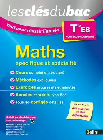 Maths terminale ES, spécifique et spécialité : nouveau programme