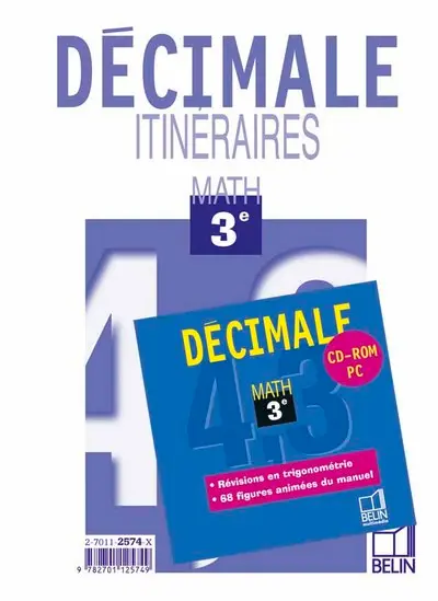 Décimale, math, 3e : classeur Itinéraires pour le professeur