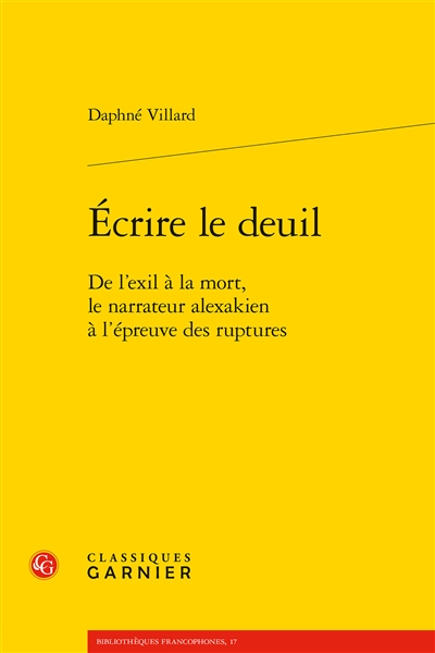 Ecrire le deuil : de l'exil...