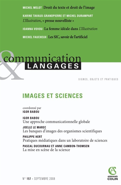 Communication & langages, n° 157. Images et sciences