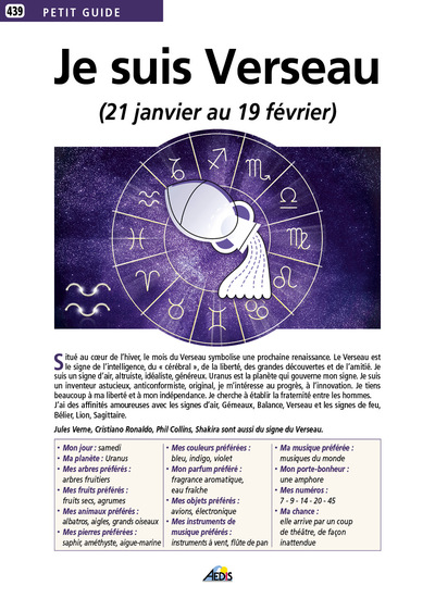 Je suis Verseau (21 janvier au 19 février)