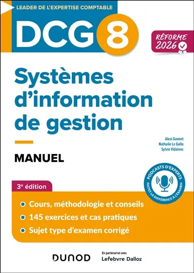 DCG 8, systèmes d'information de gestion : manuel : réforme 2026