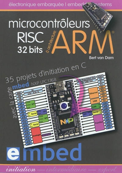 Electronique embarquée. Microcontrôleurs RISC 32 bits à architecture ARM : 35 projets d'initiation en C avec la carte mbed NXP LPC 1768