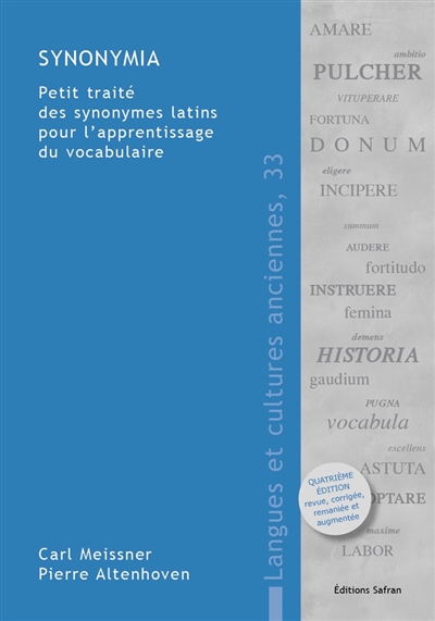 Synonymia : petit traité des synonymes latins pour l’apprentissage du vocabulaire