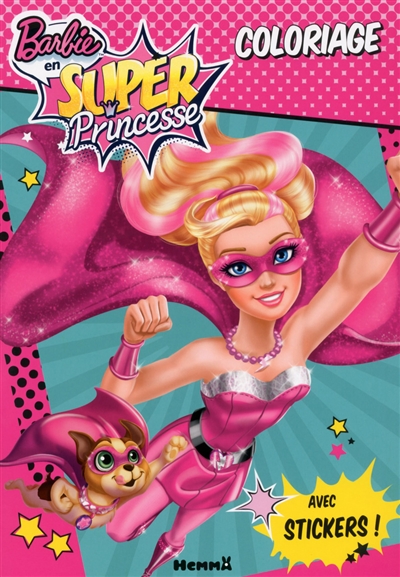 Barbie en super princesse : coloriage