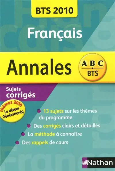 Annales BTS Français