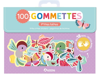 p'tites bêtes : 100 gommettes. little critter stickers. pegatinas de bichitos